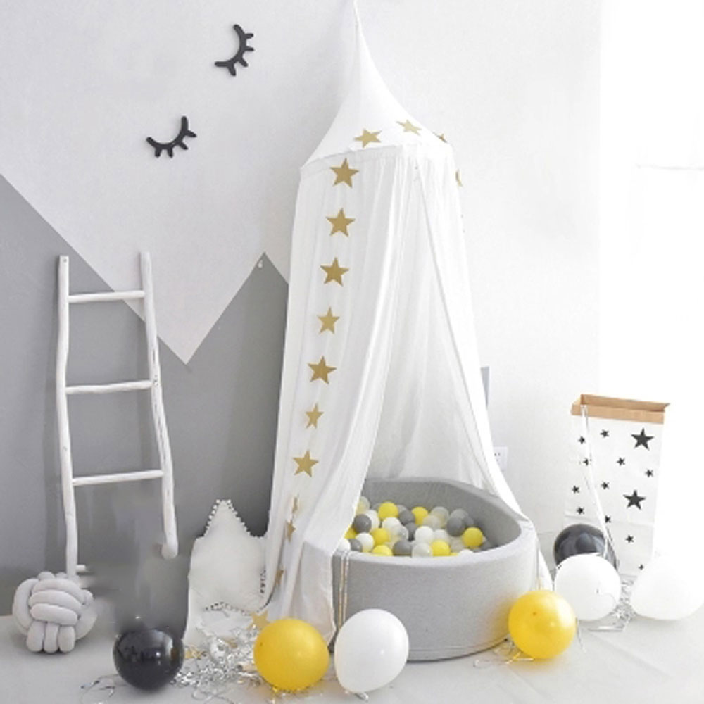 INS Children's Tent Toys Round Dome Mosquito Kids Tent Infant Small House Children's House Ball Pool Baby Room Decor Christmas