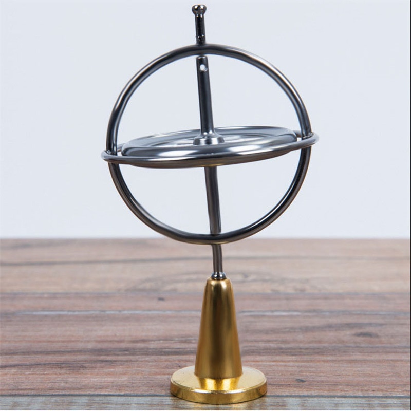 Videnskabelig læring metal finger gyroskop gyro top tryk lindre klassisk legetøj pædagogisk legetøj til børn
