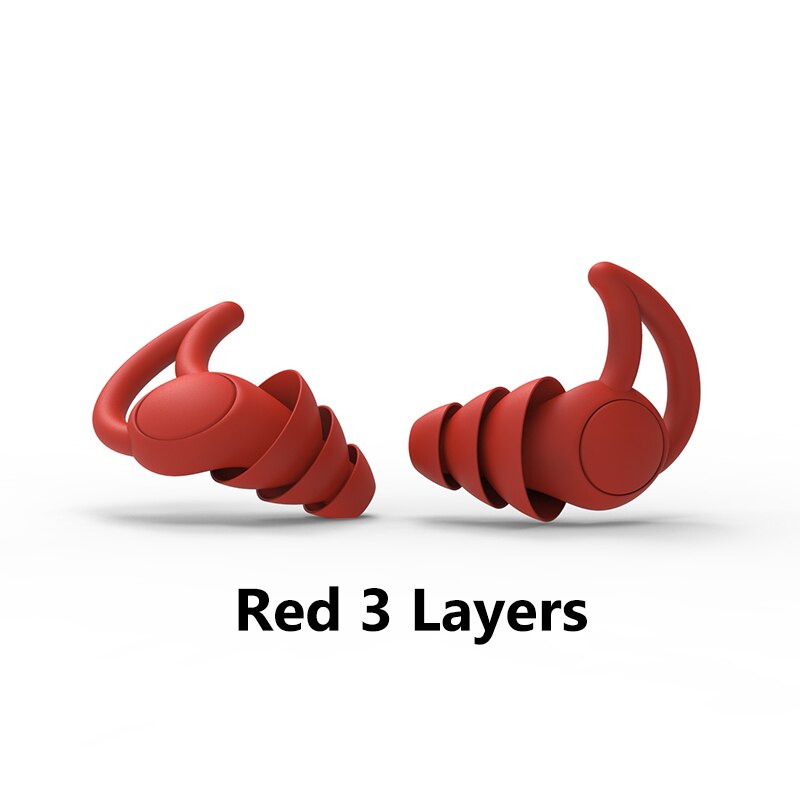 Comfort Slapen Oordopjes Ruisonderdrukking Slaap Soft Oordopjes Noise Cancelling Ear-Bescherming Afscherming Werk Reizen Muziek Noise: red 3