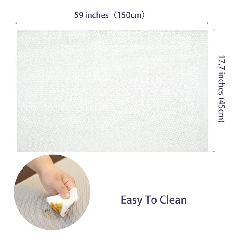 -3 ruller eva skap sklisikre kjøleskapsmatter vanntette skap skuffematter støvtette skoskapsmatter 45 x 150 cm