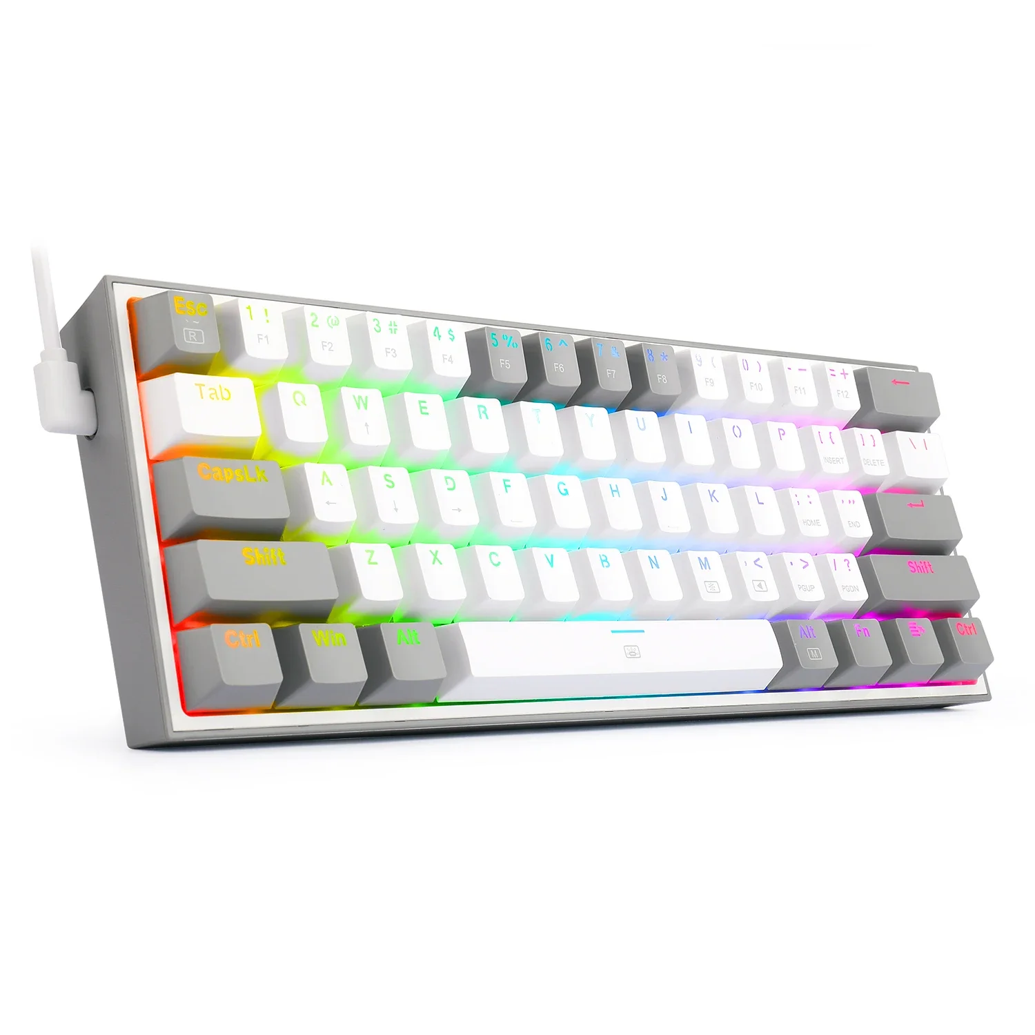 ! K616 Pro TKL Wireless RGB Mechanical Keyboard 5.0 BT/2.4 Ghz/Wired Three Modes 60% Bluetooth Keyboard Linear Red Switch: Khaki
