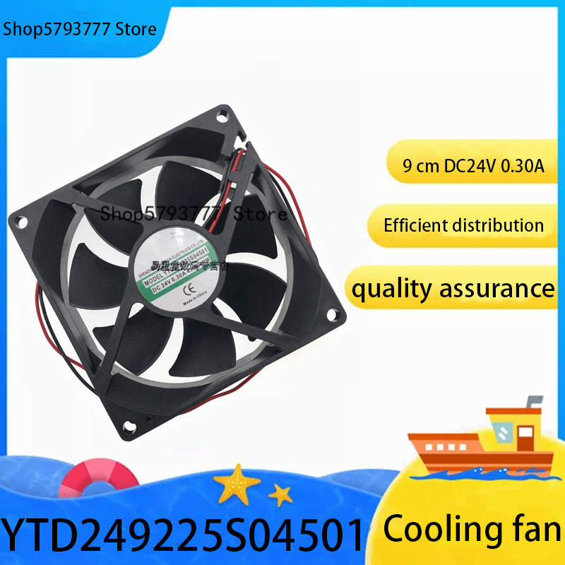 1 pc -5 pcs new original authentic ytd 249225 s 04501 9cm 24v 0,30 a 4500 rpm fan