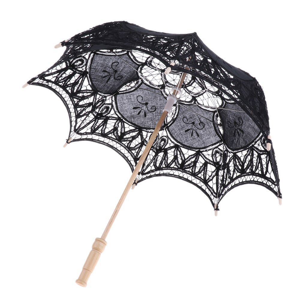 100% Handgemaakte Kant Parasol Parasol Wedding Bridal 23 Inch Kids Maat