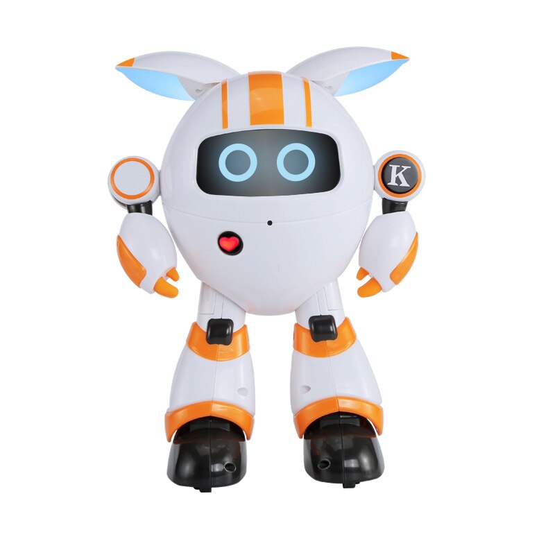 R14 2.4G Smart RC Robot Programmable Kids Toys Touch Singing And Dancing Educational Toys With LED Light Walk Slide Movement: Blue