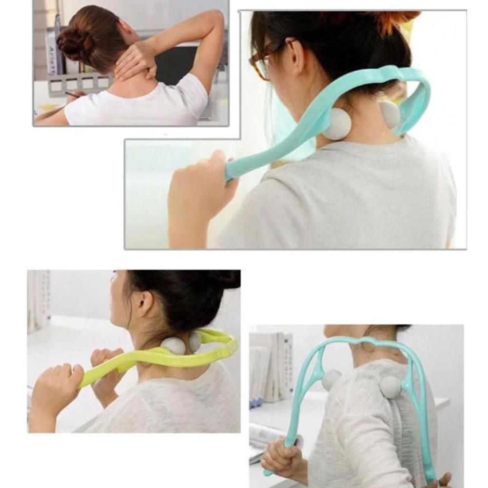 Plastic Pressure Point Therapy Neck Massageador Massagem Relieve Hand Roller Neck Massager for Neck Shoulder Trigger Point