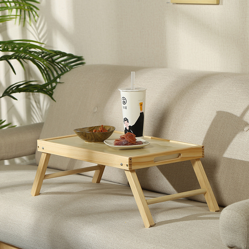 Folding solid wood desk simple home writing desk student simple bedroom study desk bed laptop desk