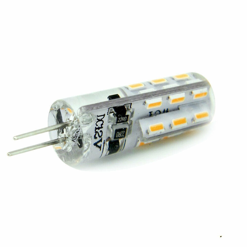 Yoryzeng 10 Uds Mini bombillas LED G4 2W 12V 220V 24LEDs 3014 SMD reemplazo de silicona 20W lámpara halógena lámpara decoración de foco