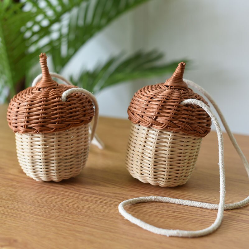 10X8Cm Dodo/Scrat Acorn Handtassen Mooie Mand Dennenappel Crossbody Handtas Goede Handgemaakte Mini tas