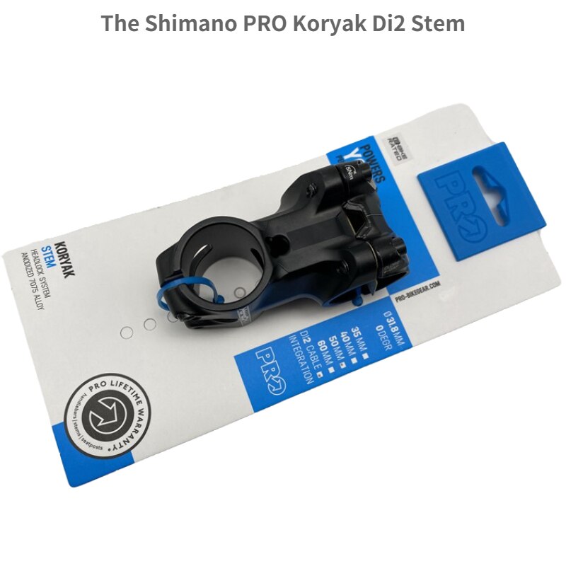 Shimano – tige PRO Koryak Di2, 0 degré + 6 °/-6 ° degrés, 1-1/8 &#39;&#39;31.8mm 35/50/60/70/80/90/100