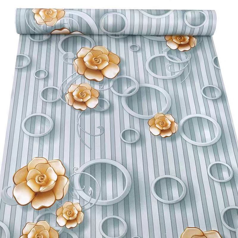Papel tapiz de vinilo de PVC lavable estilo mediterráneo, para decoración del hogar, Adhesivo de pared de fondo TV, barato: HY9153
