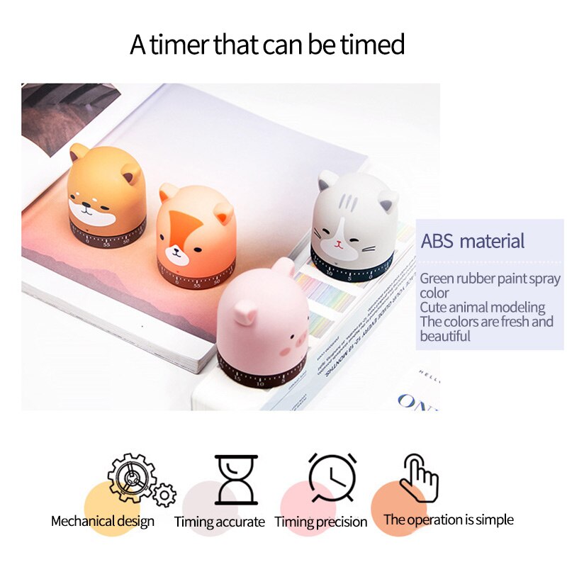 Christmas Decoration Cartoon Animal Timer Kitchen Timer Tool Halloween Christmas Party Wedding Decoration Year