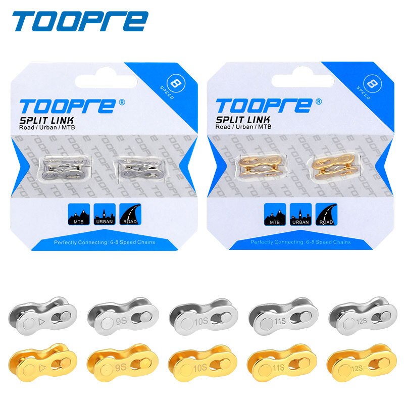 TOOPRE MTB Road Bike Chain Missing Link 6-7-8S/9/10/11/12 Speed Urban Bicycle Chain Connector Carbon Steel Cycling Accessories