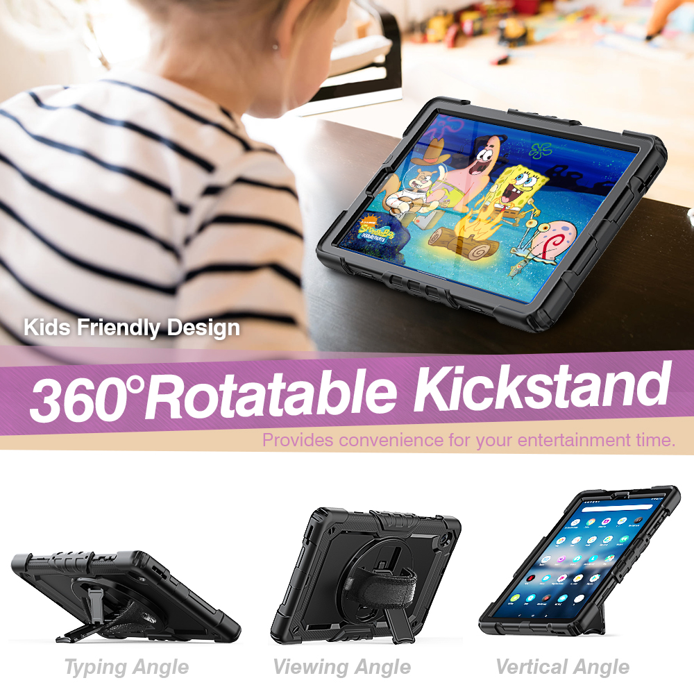 robust støtsikkert deksel til lenovo fanen  m10 hd 3rd 2nd gen 10.1 tommer  m10 tb-125fu tb -128fu m10 fhd Plus 10.3 '' nettbrettstativdeksel