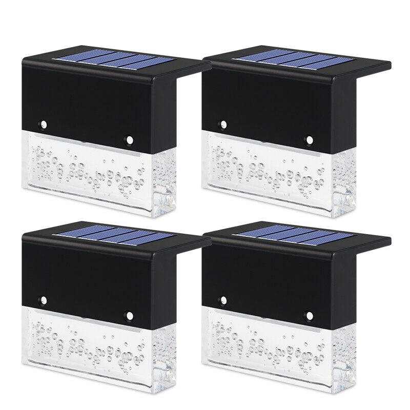 Solar Lamp Outdoor Binnenplaats Huishouden Outdoor Tuin Decoratie Led Kleurrijke Landschap Trap Stap Verlichting: 4pcs