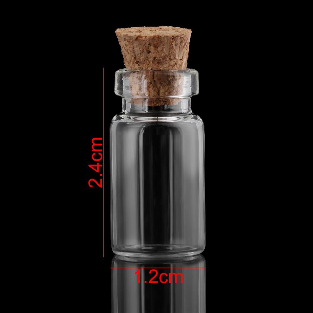 Rainbow Wishing Bottles Home Decor Mini Small Drift Bottle Message Vials Ornaments DIY Containers Glass Jars Decoration