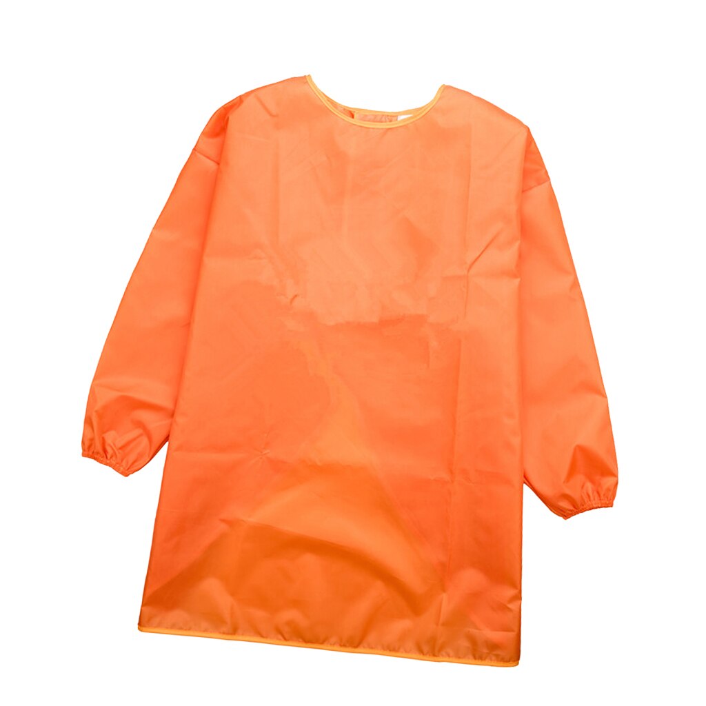Tablier à manches longues pour enfants, Smock, école de cuisine, peinture, dessin artisanal: Orange M