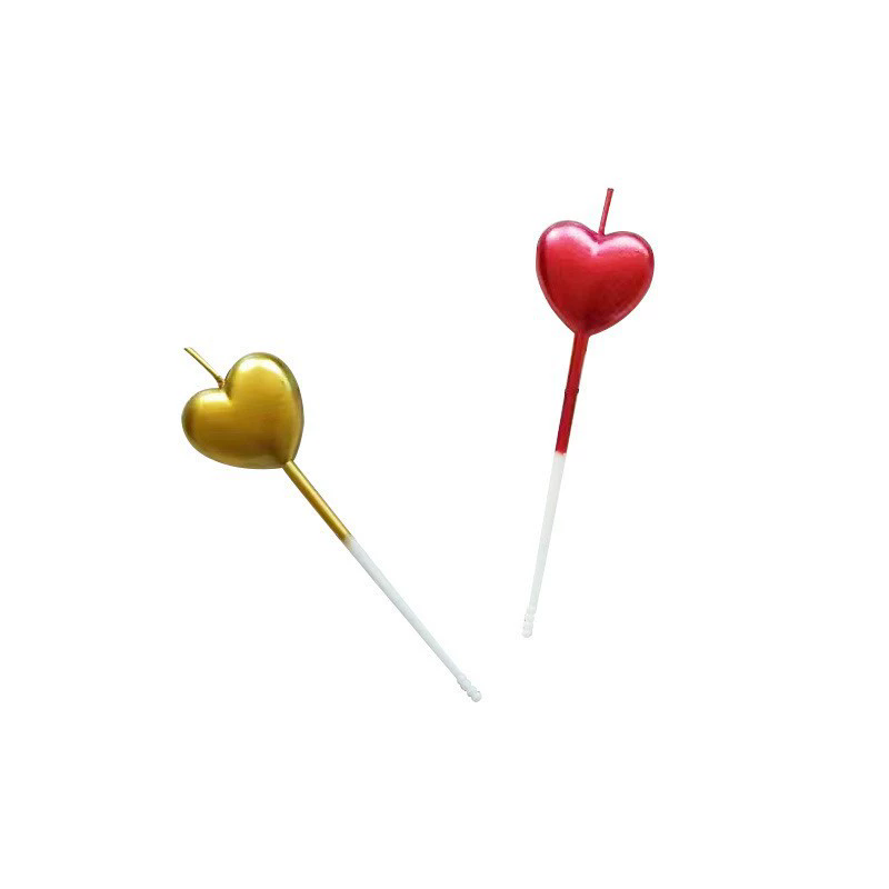 Kaars Liefde Hart Sticks Verjaardagstaart Decoratieve Kaarsen Cake Topper Decoraties Bruiloft Verjaardag Feestartikelen