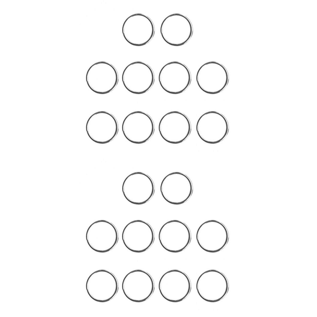20Pcs Durable 316 Stainless Steel Split Ring 30mm+22mm Gear for Underwater Scuba Diving Boating Camping Accessories Keyrin