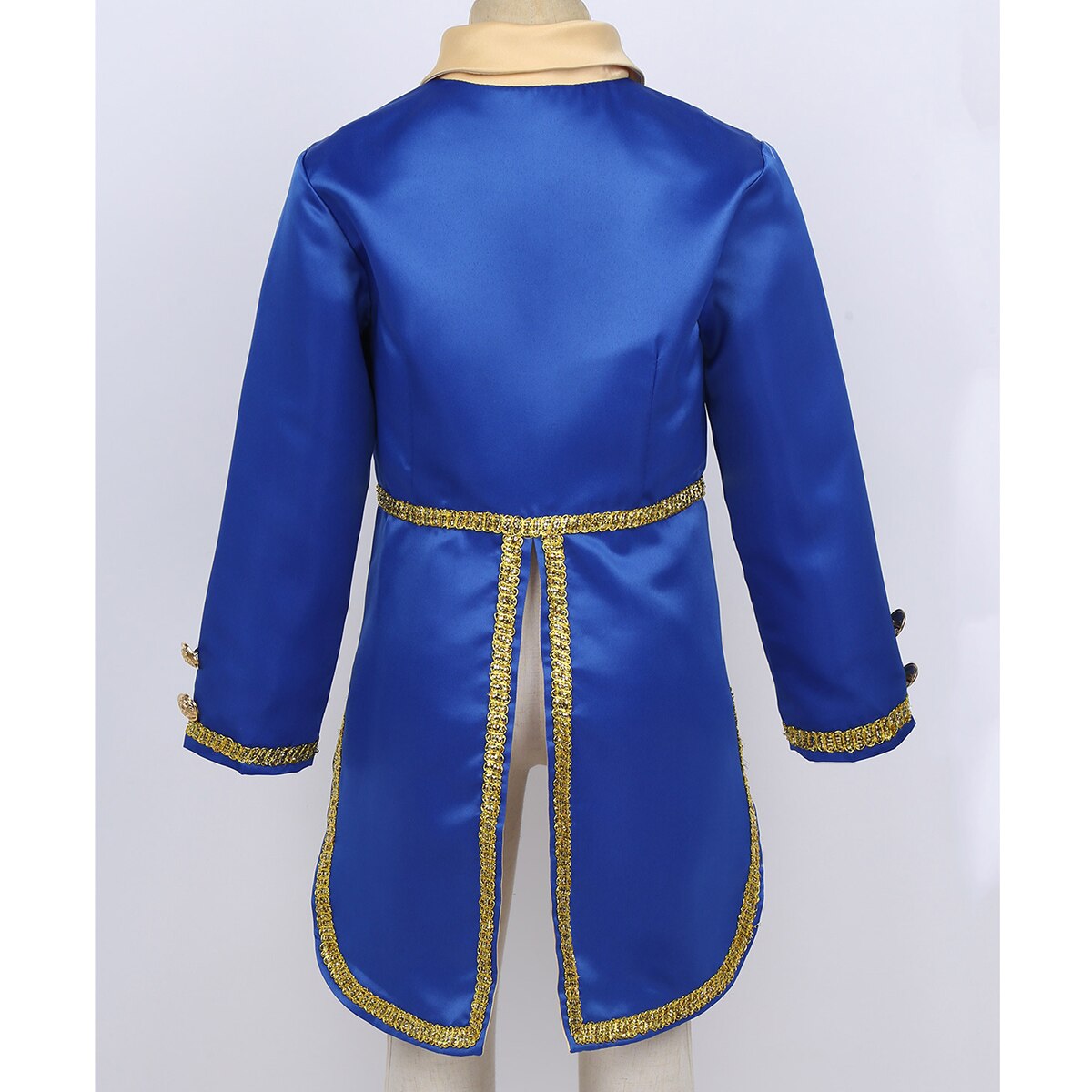 Disfraz de Príncipe para niños, chaqueta de esmoquin de manga larga con cuello vuelto, abrigo trasero para Halloween, Cosplay, ropa de ,