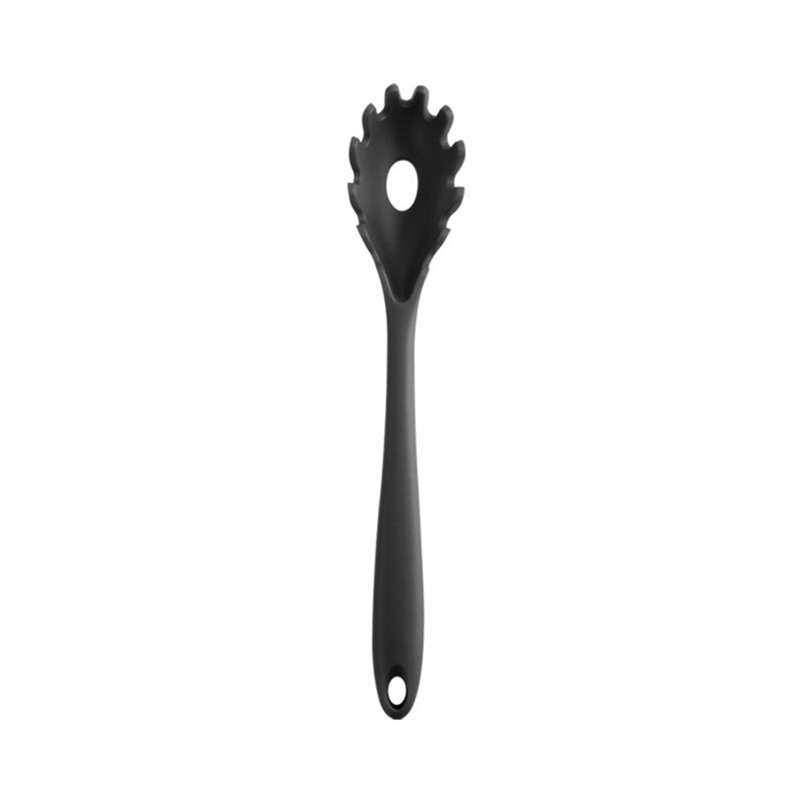 Silicone Kitchenware Cooking Utensils Set Non-stick Cookware Spatula Beaters Handle Kitchen Cooking Tool Set: Black 4