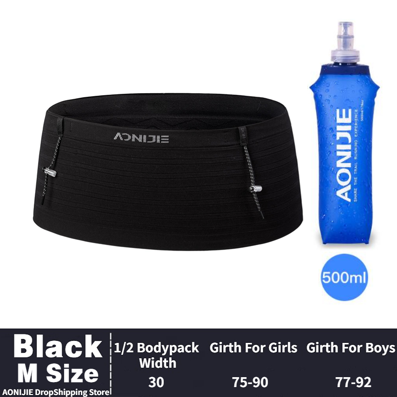 AONIJIE W8116 Neueste Gewebte Elastische Sport Taille Pack Laufende Rennen Nummer Gürtel Für Triathlon Marathon- Radfahren Bergsteigen: Tiefe Blau