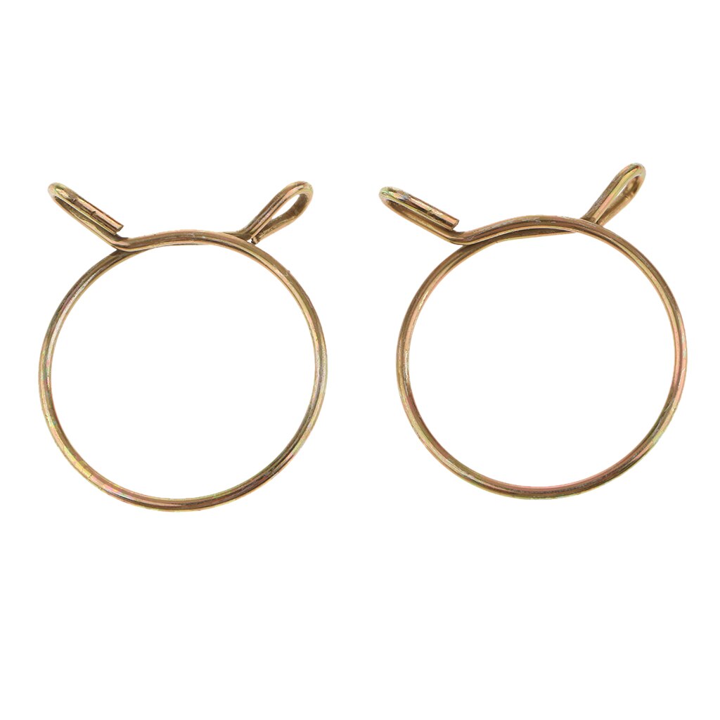 2Pcs Red Rubber Motorcycle Absorber Shock Anti- With Clamp 210*42*25mm