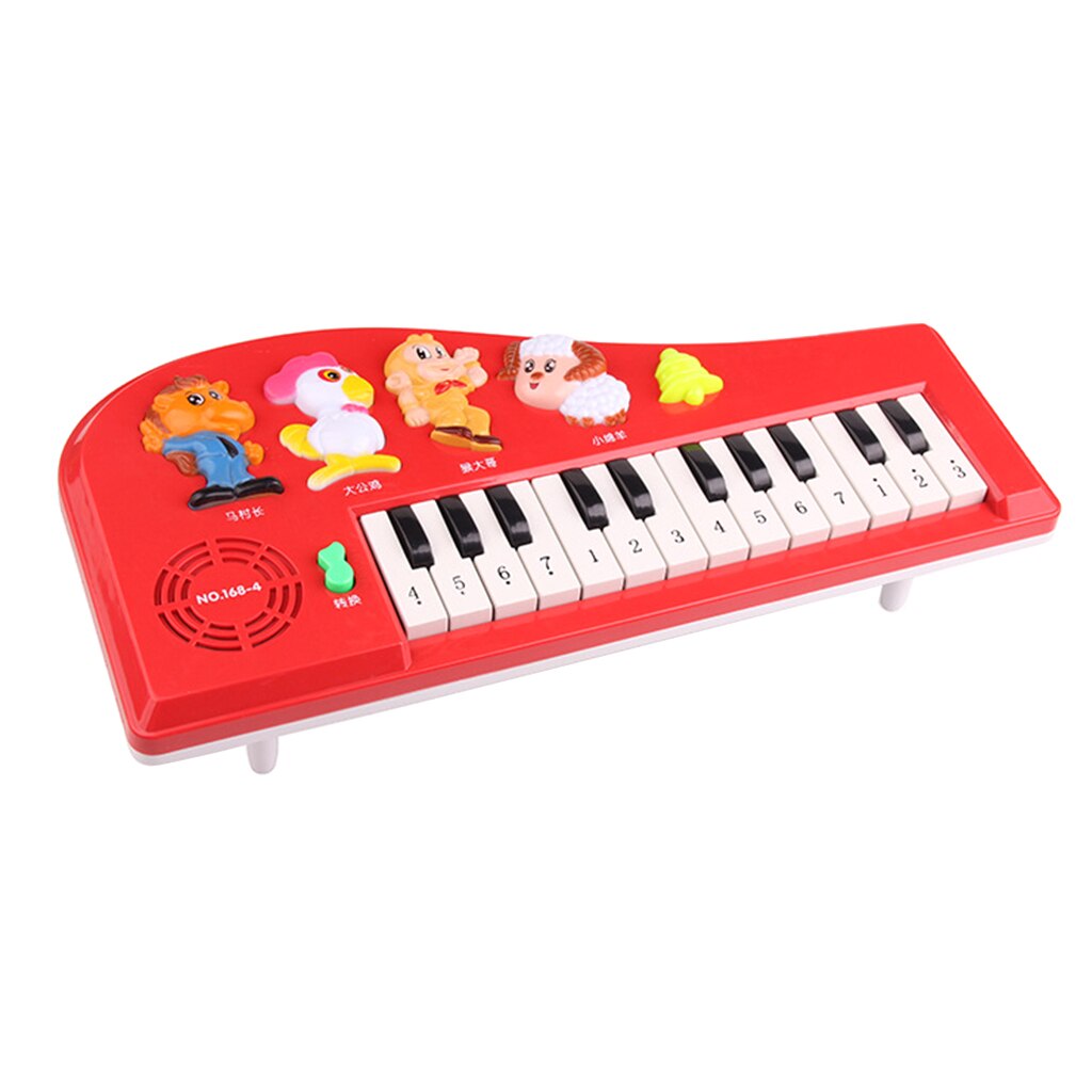 Lovely Animal Music Toys Piano Electrónico para niños con 2 modos, 4 sonidos de animales
