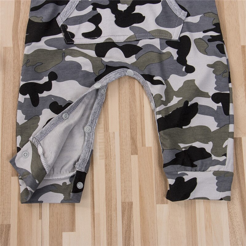 Baby Baby Jongen Meisje Camouflage Hooded Romper Jumpsuit Lente Herfst Outfits Overalls Kleding