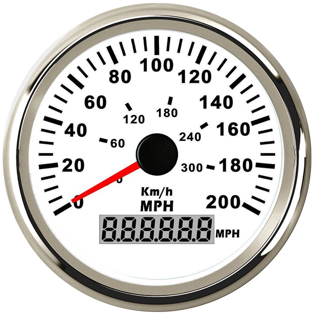 Waterproof Car GPS Speedometer Gauge 200 mph Truck Boat Speedometer Gauge with Backlight and GPS Antenna Sensor: WS
