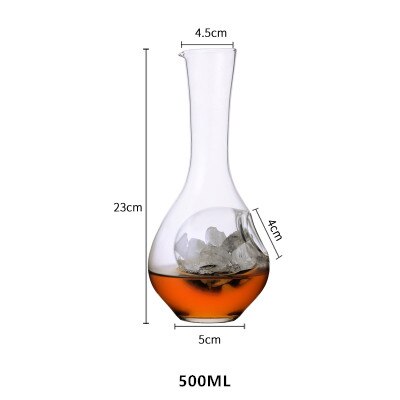 Japansk kristall sake glas iskanna hamster boet vin behållare kylrum vin pourers karaff set vinflaska tummehål: Klar vinpanna 500ml