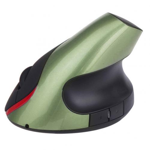 2.4GHz 5 Buttones Rechargeable Battery Wireless Ergonomic Vertical Optical Mouse: Grey