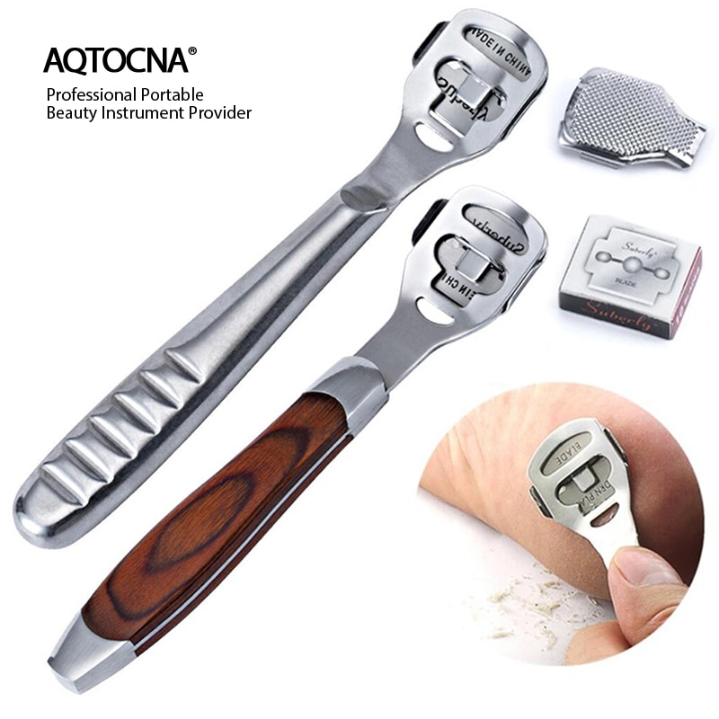 Foot Callus Shaver RaspHeel Hard Skin Remover Hand Feet Pedicure Razor Tool Shavers Stainless Steel Handle Foot File Grater