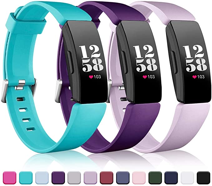 Paquete de 3 correas para Fitbit inspire Band para Fitbit inspire HR, pulsera de silicona de TPU blando para Bit inspire, accesorios: 8 / S