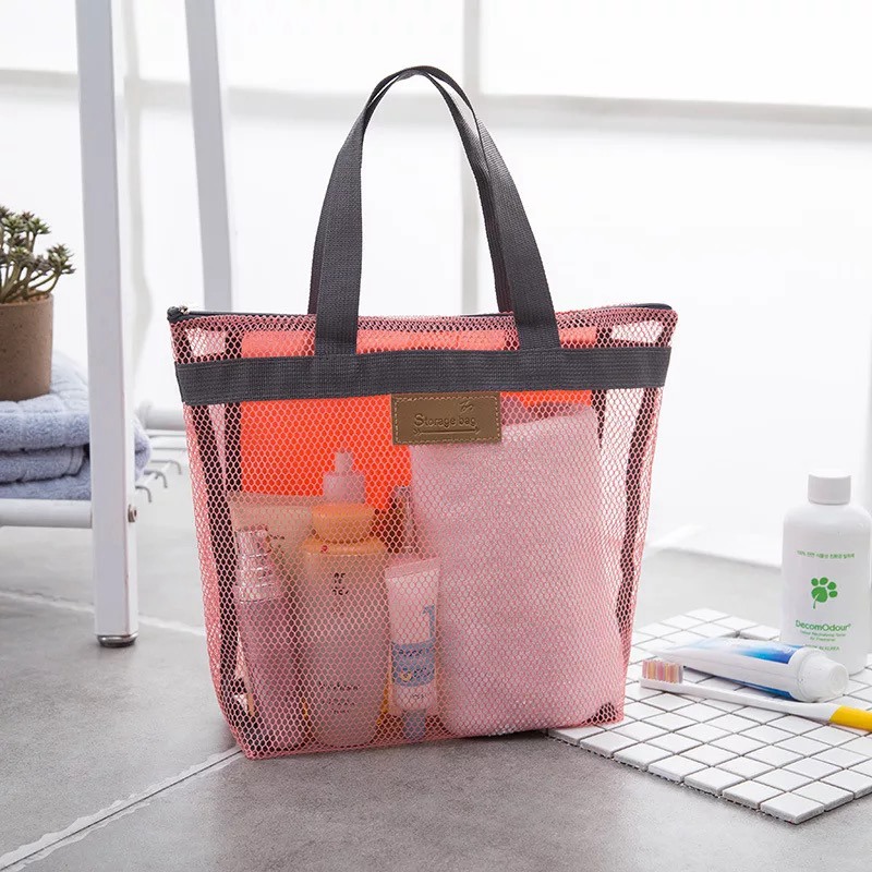 Männer Sport Schwimmen Pool Tasche Mutter Baby Strand Spielzeug Lagerung Tasche Werkzeuge Handtuch Handtasche Mesh Tasche Trocken Nass Trennung Lagerung taschen: Blau