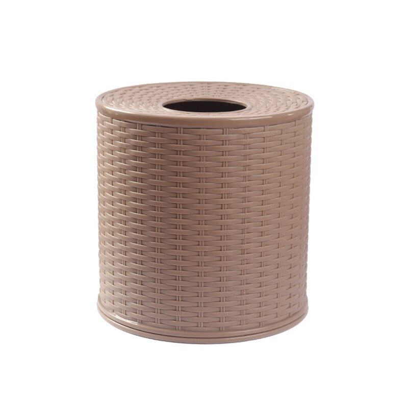 Plastic Tissue Box Holder Kitchen Living Room Simulation Rattan Tissue Storage Box Toilet Bathroom Roll Paper Rack Container #: A