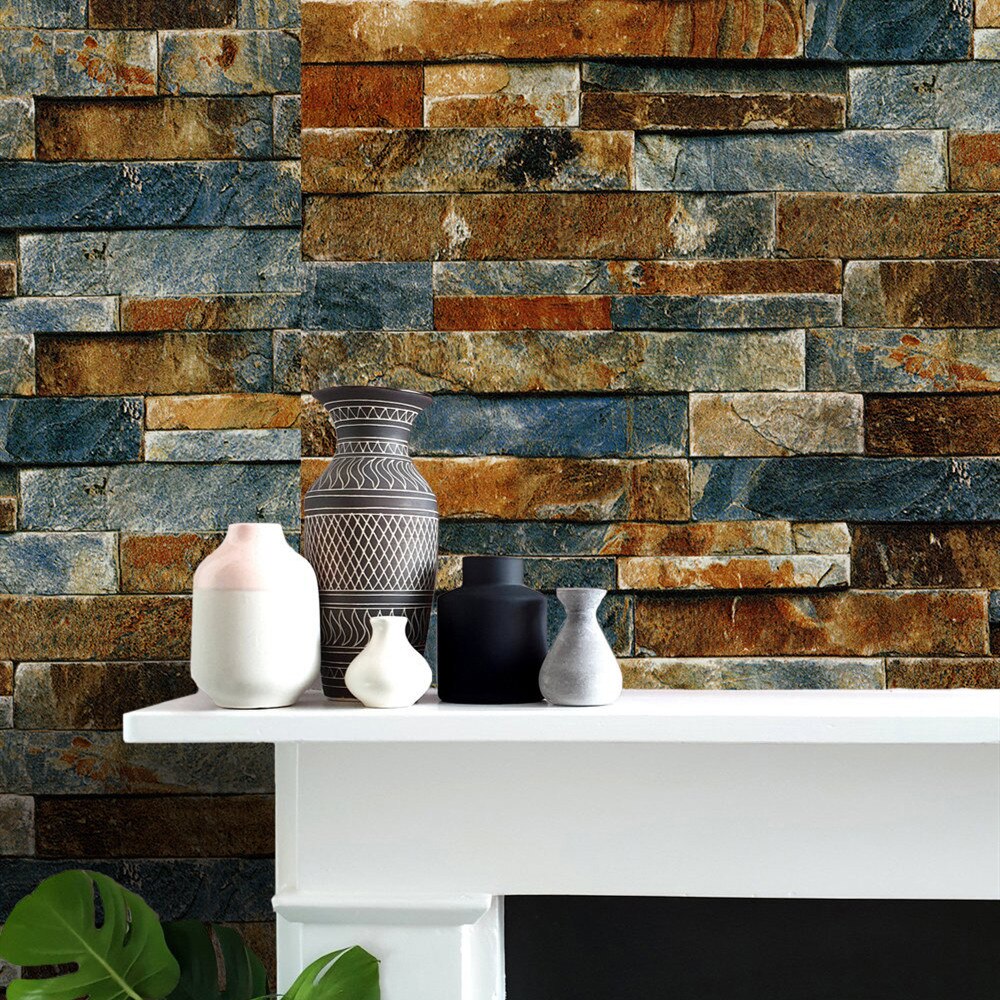 Self Adhesive Wallpaper Peel and Stick Wood Plank Vinyl Contact Paper Decorative Wall living room renovation sticker Wallpaper