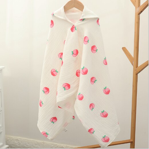 Cotton Baby Bath Towel Beach Towel Muslin Kids Hooded Baby Towel Bathrobe Cloak Baby Receiving Blanket Kids Bath Towel 70*140cm: 6