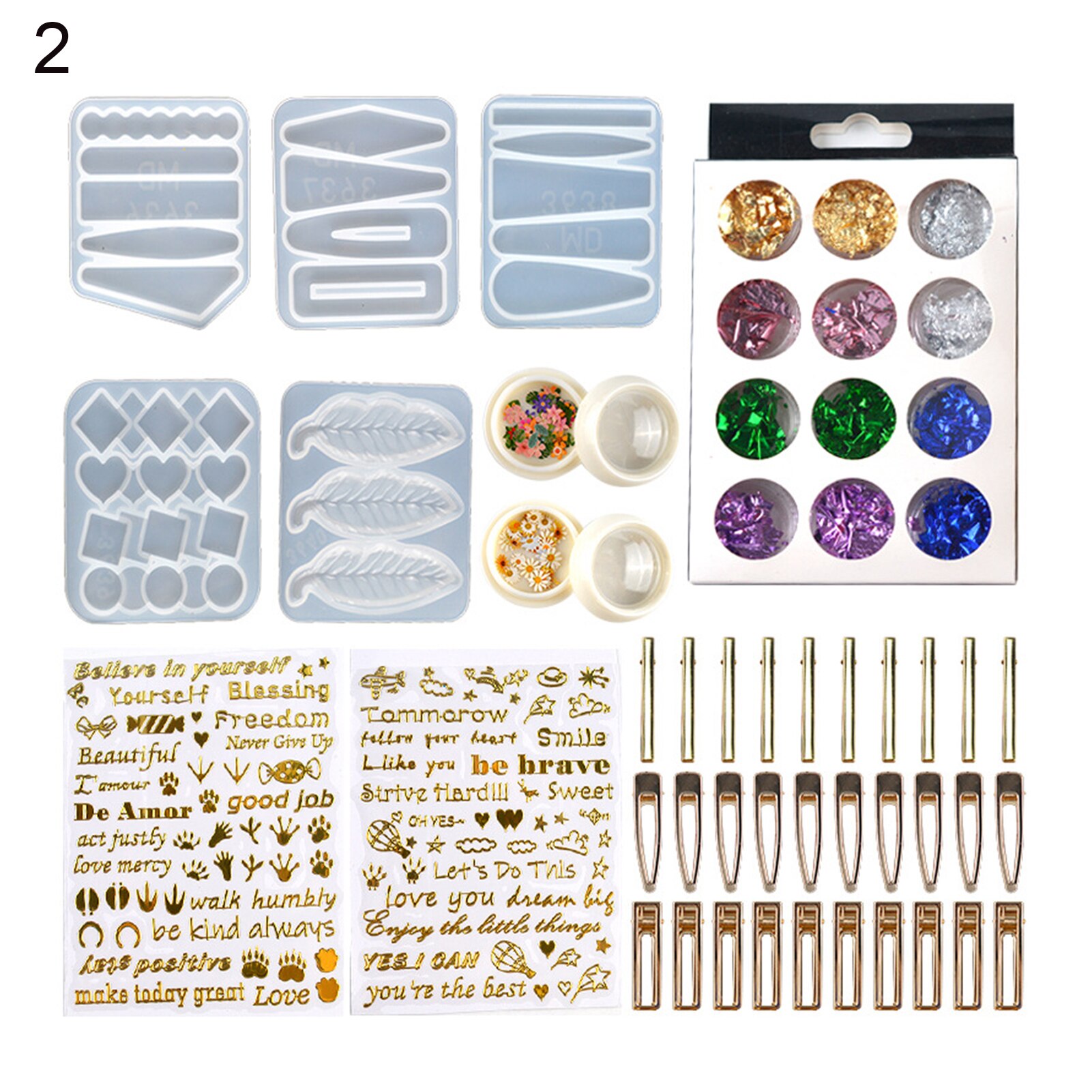 51Pcs/Set DIY Resin Mold Casting Silicone Mold For Resin Jewelry Making Tools Epoxy Resin Molds эпоксидная смола
