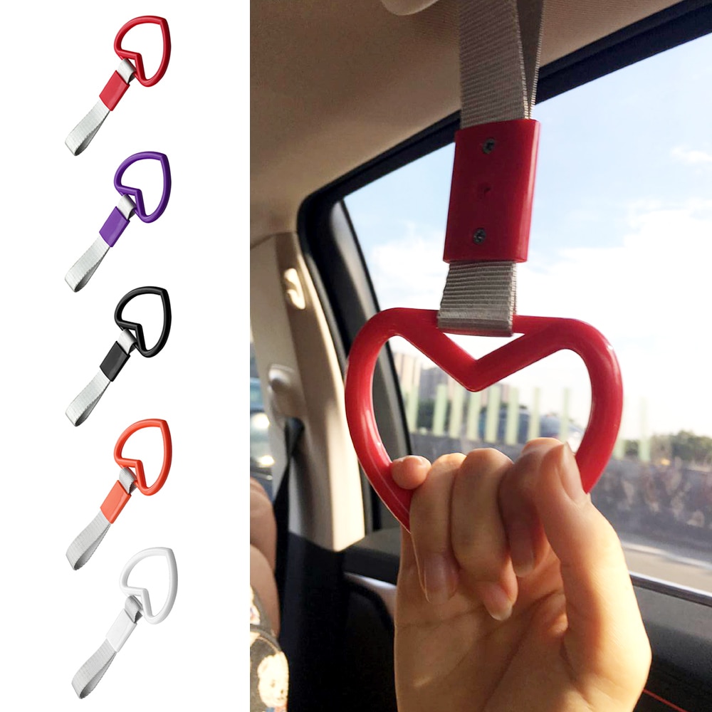 Tsurikawa Ring Heart JDM Train Bus Handle Hand Strap Drift Charm Strap Drift Car Interior Ring Auto Accessories