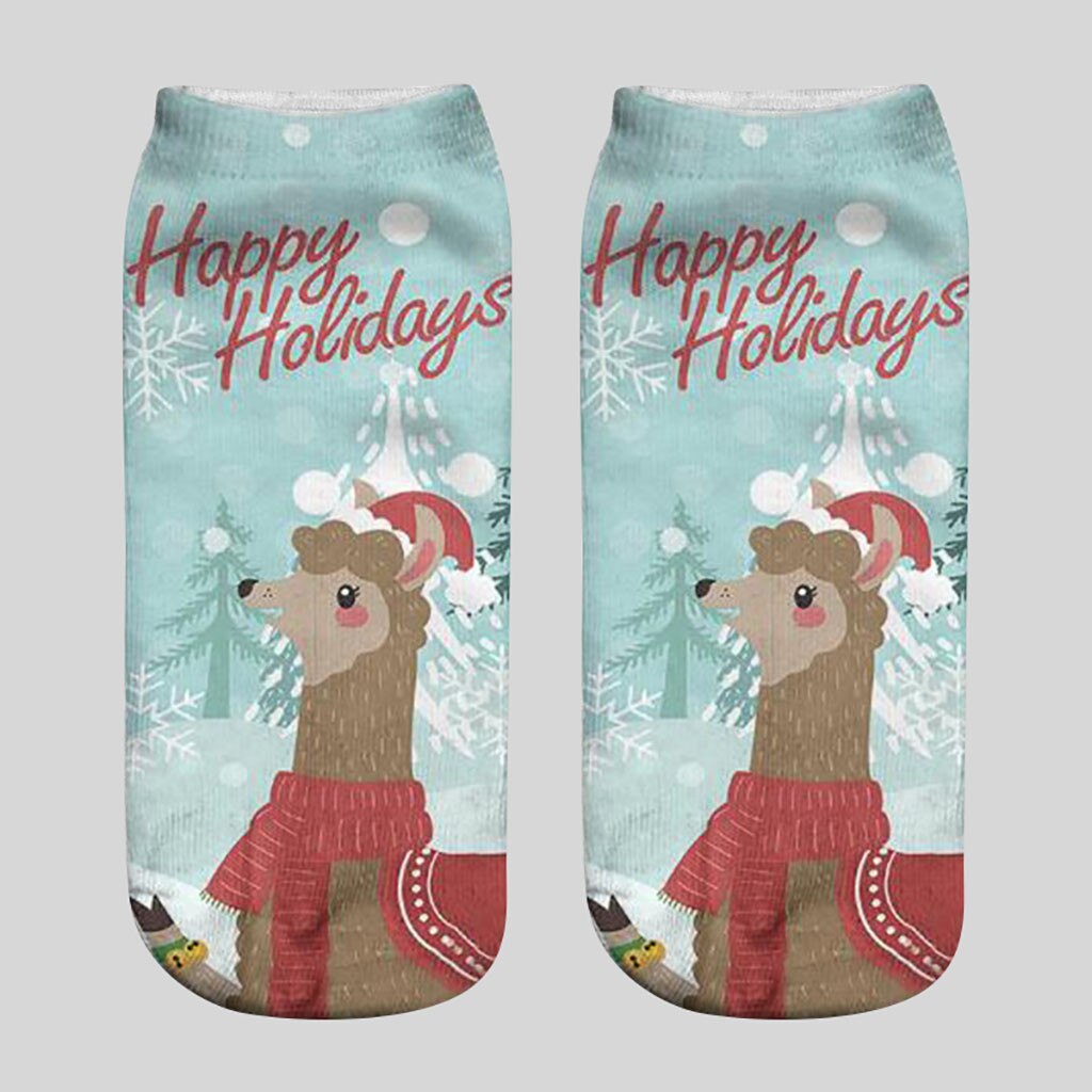 Unisex Ankle Sokken Kerst Grappige 3d Gedrukt Casual Sokken Grappige Comfortabele Leuke Low Cut Harajuku Skateboard Sokken #42: L