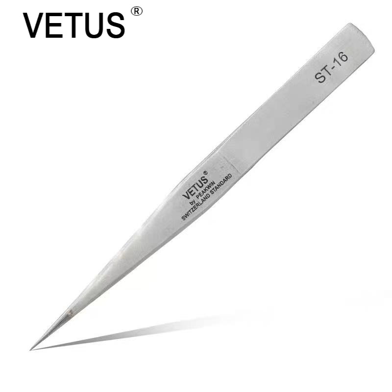 VETUS Edelstahl Wimpern Pinzette 3D Volumen Wimpern Verlängerung Pinzette Einfach Fan Lash Augenbraue Pinzette: WHITE