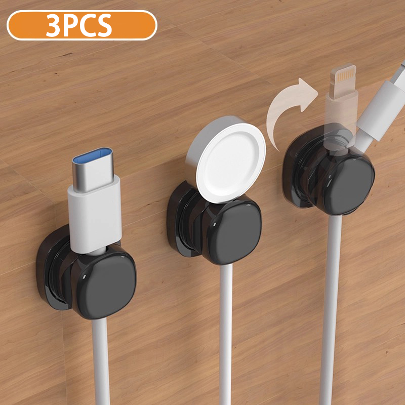 Självhäftande kabelorganisatör kabelklämma kabelhållare trådklämmor kabelhållare kabelorganisatör för hemmakontor hantering under skrivbord: Gul