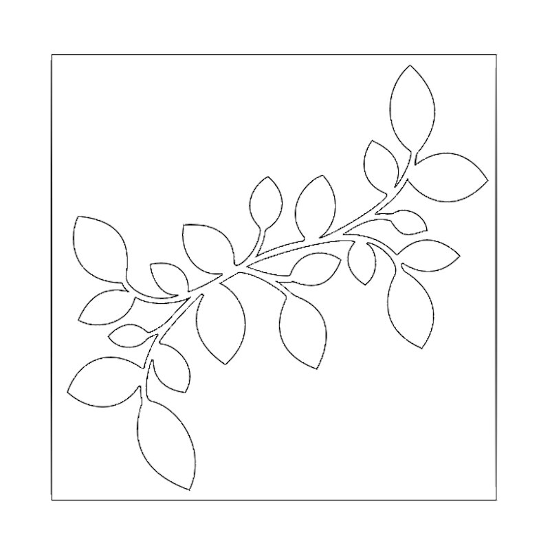 Firkantede blomsterblade lagdelt mix mønster baggrund tegneark gør-det-selv scrapbog kort album lav kunsthåndværk plast stencil 09: 10