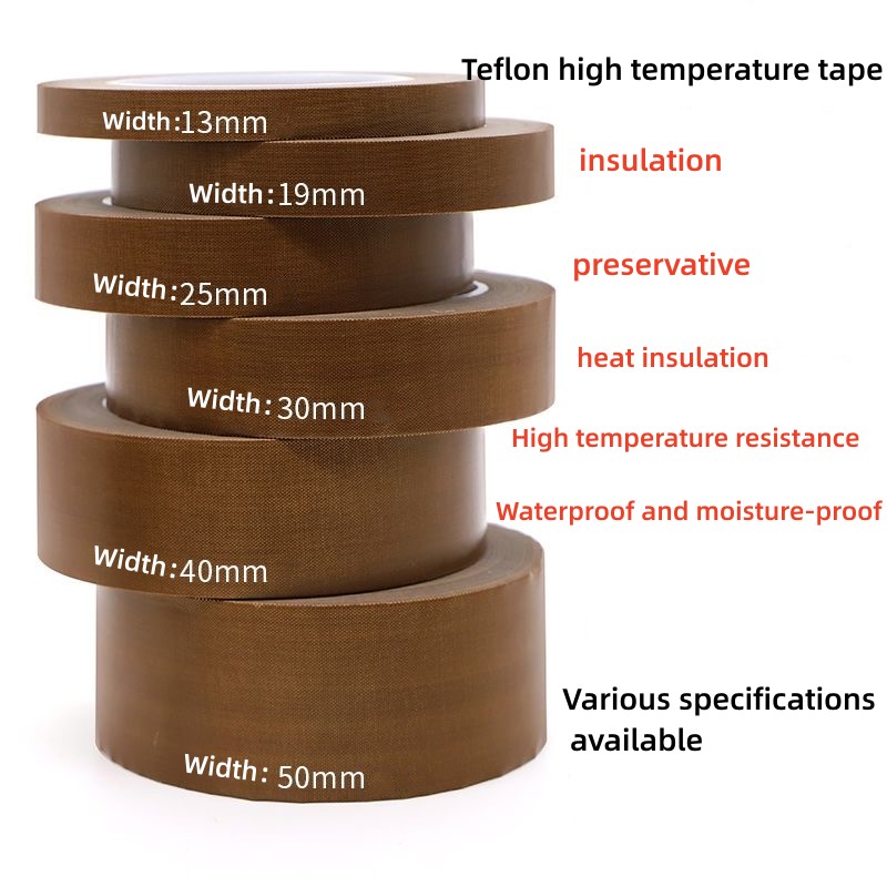 Ptfe høytemperaturbestandig tape 300 ° c varmeisolerende limforseglingsmaskin selvklebende vanntett taperull