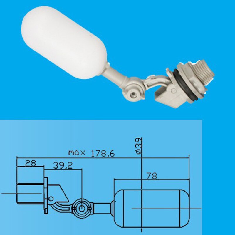 Válvula de bola para tanque de agua, humidificador, flotador de plástico, equipo de cría de animales de aves de corral