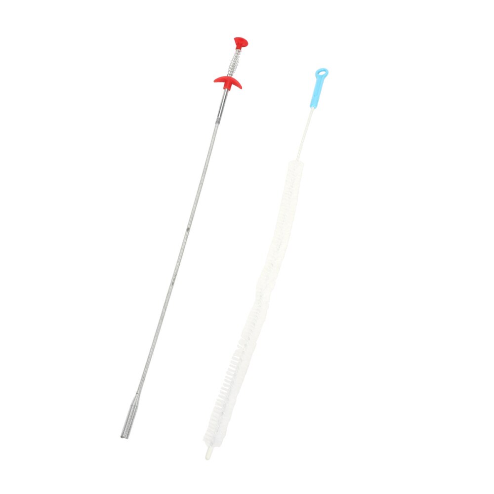 2Pcs Riool Baggeren Apparaat Wastafel Baggeren Gereedschappen Kit Lange Cleaning Strips