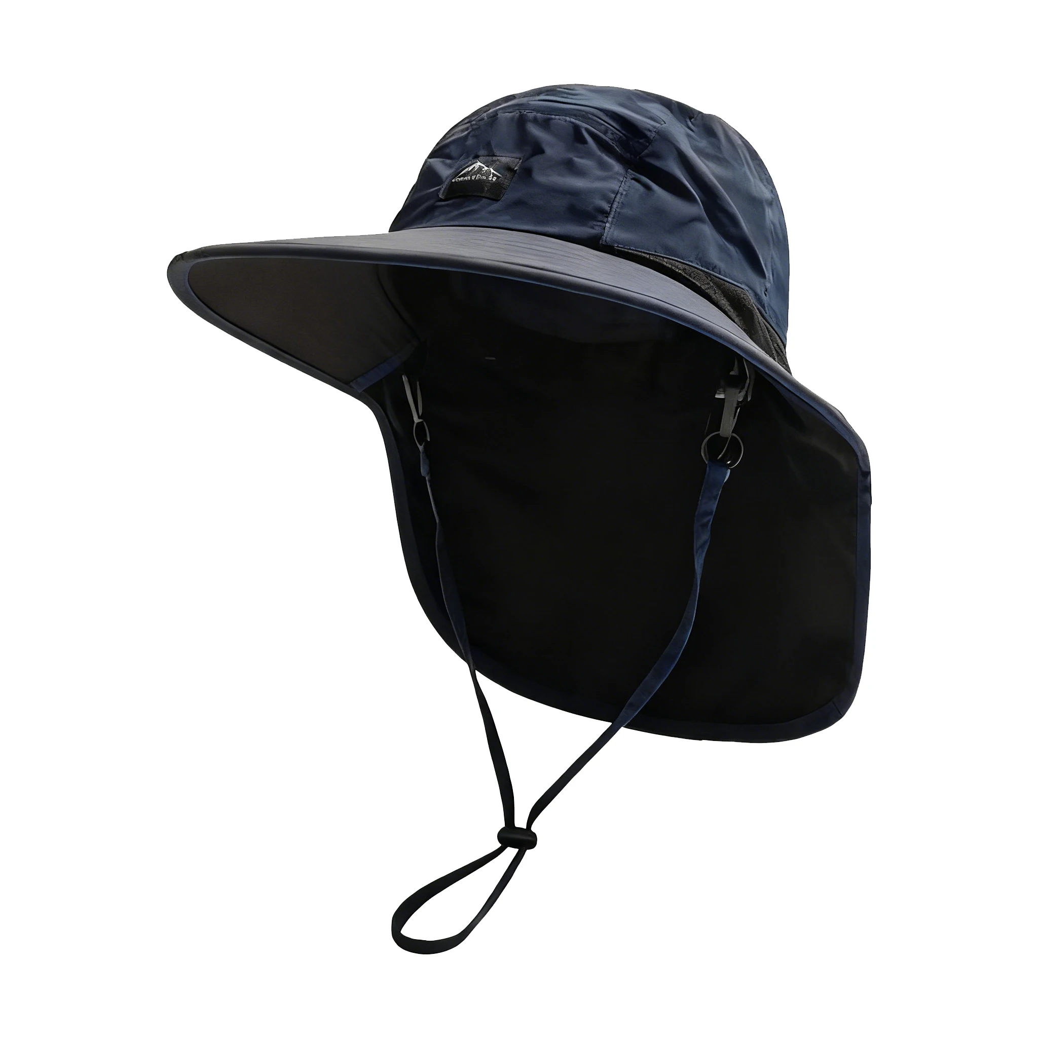 Visserspetten Mesh Ademende nekbescherming Unisex Vissershoed Brede rand Waterdicht en sneldrogend met hoed Panama Uv: Donkergrijs