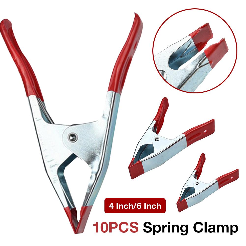 10 Pcs Lente Klem Zware Metalen Clip 4 Inch/6 Inch Met Pvc Gecoat Tips Handvat
