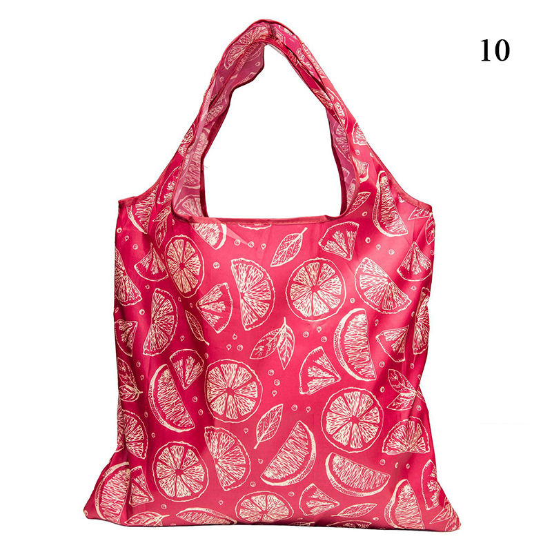 Printing Foldable Eco-Friendly Shopping Bag Tote Folding Pouch Handbags Convenient Large-capacity For Travel Grocery Bag: Clear