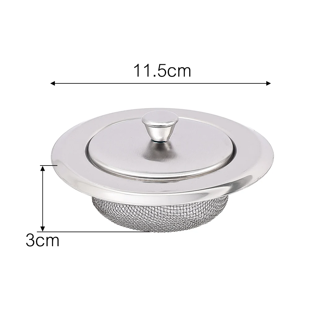 Gootsteenfilter Roestvrijstalen gaas Gootsteen Rioolzeef met deksel Vloerafvoeren Catcher Afvalafvoergatfilter voor keukenaccessoire: Groen Brons